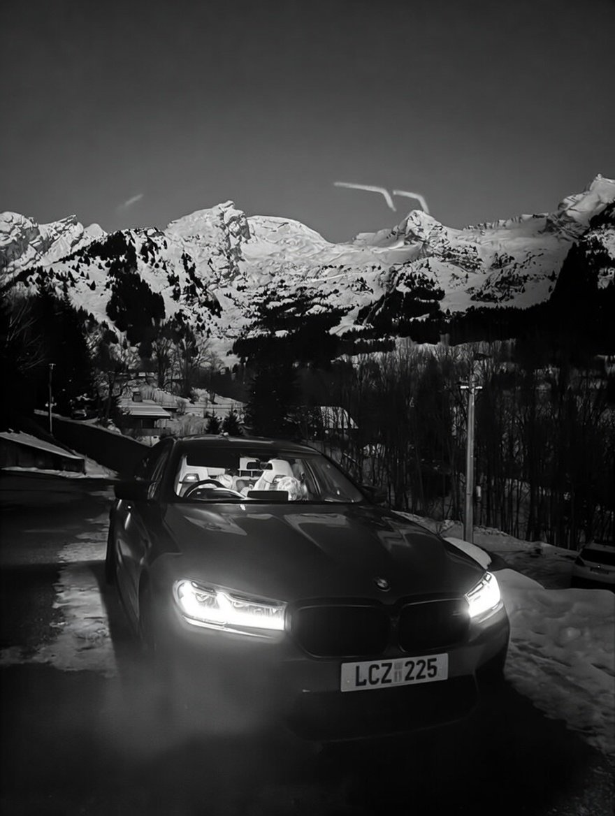 BMW M5 in the Alps